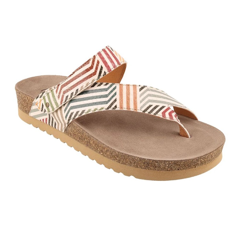 Taos Footwear Multicolor Striped Sandals